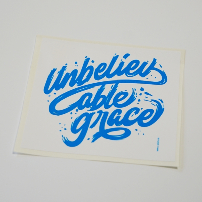 Aufkleber: unbelievable grace